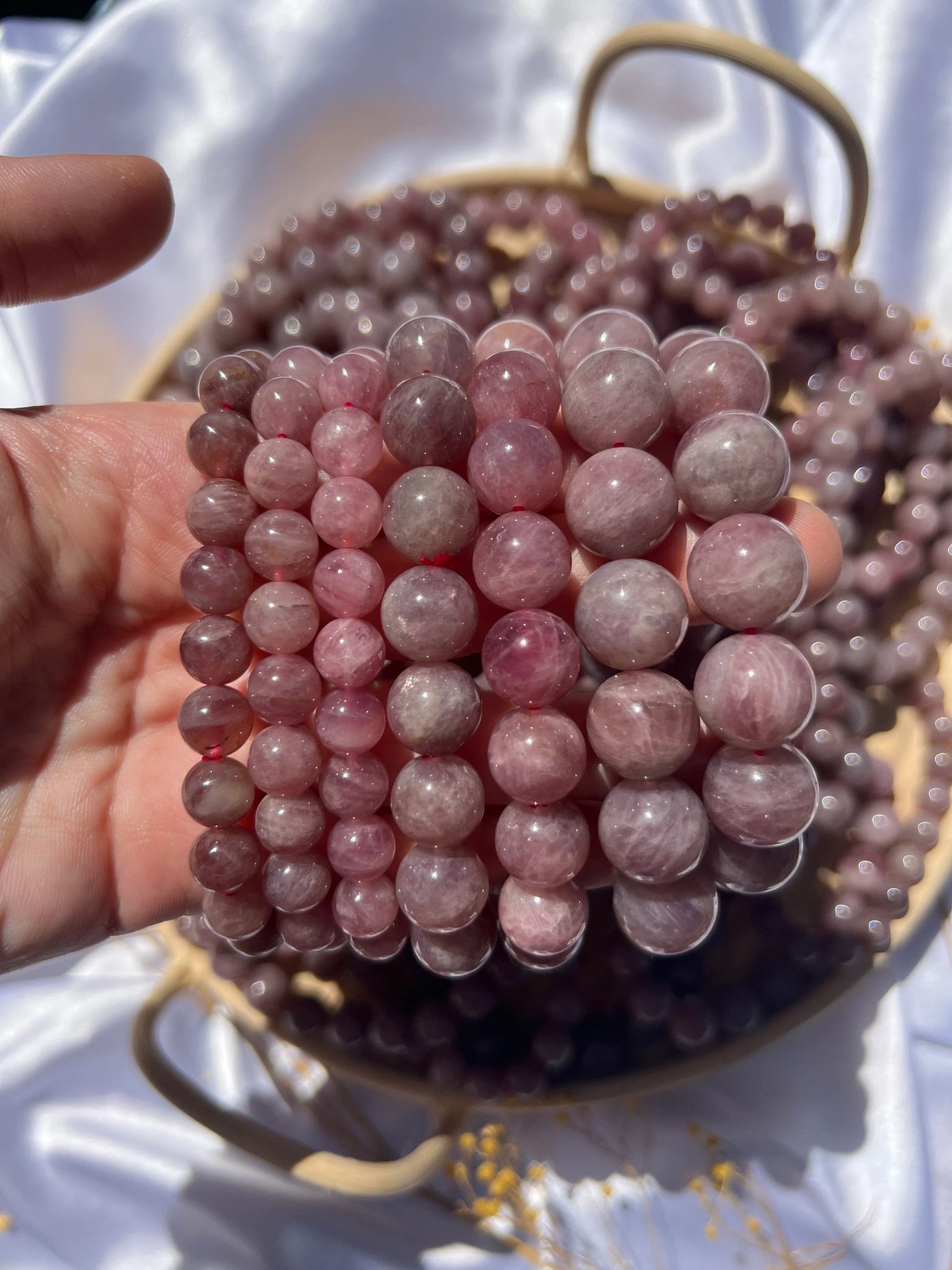 Lavender Rose Quartz Bracelet