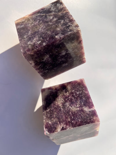 Lepidolite Cube