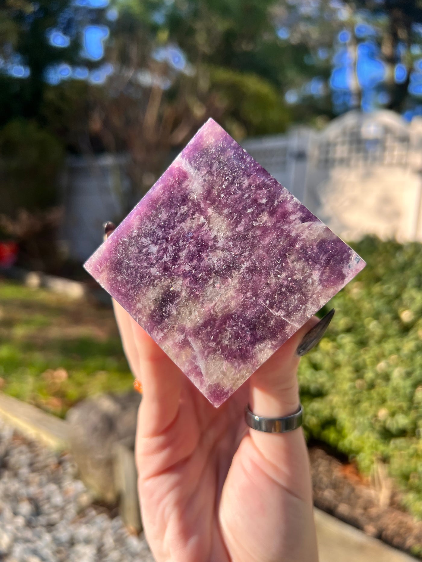 Lepidolite Cube