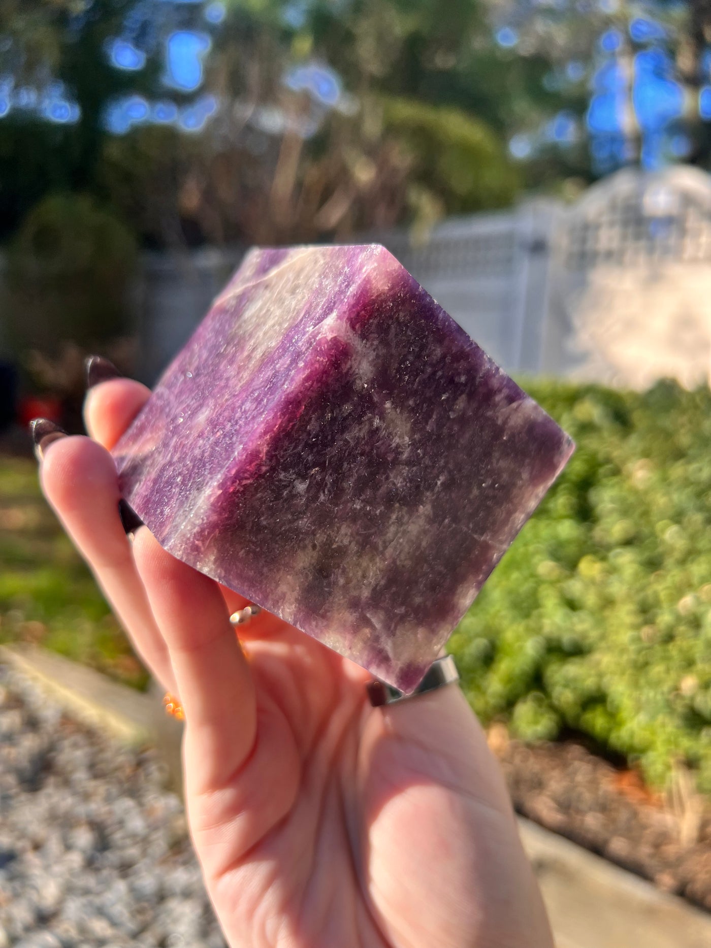 Lepidolite Cube