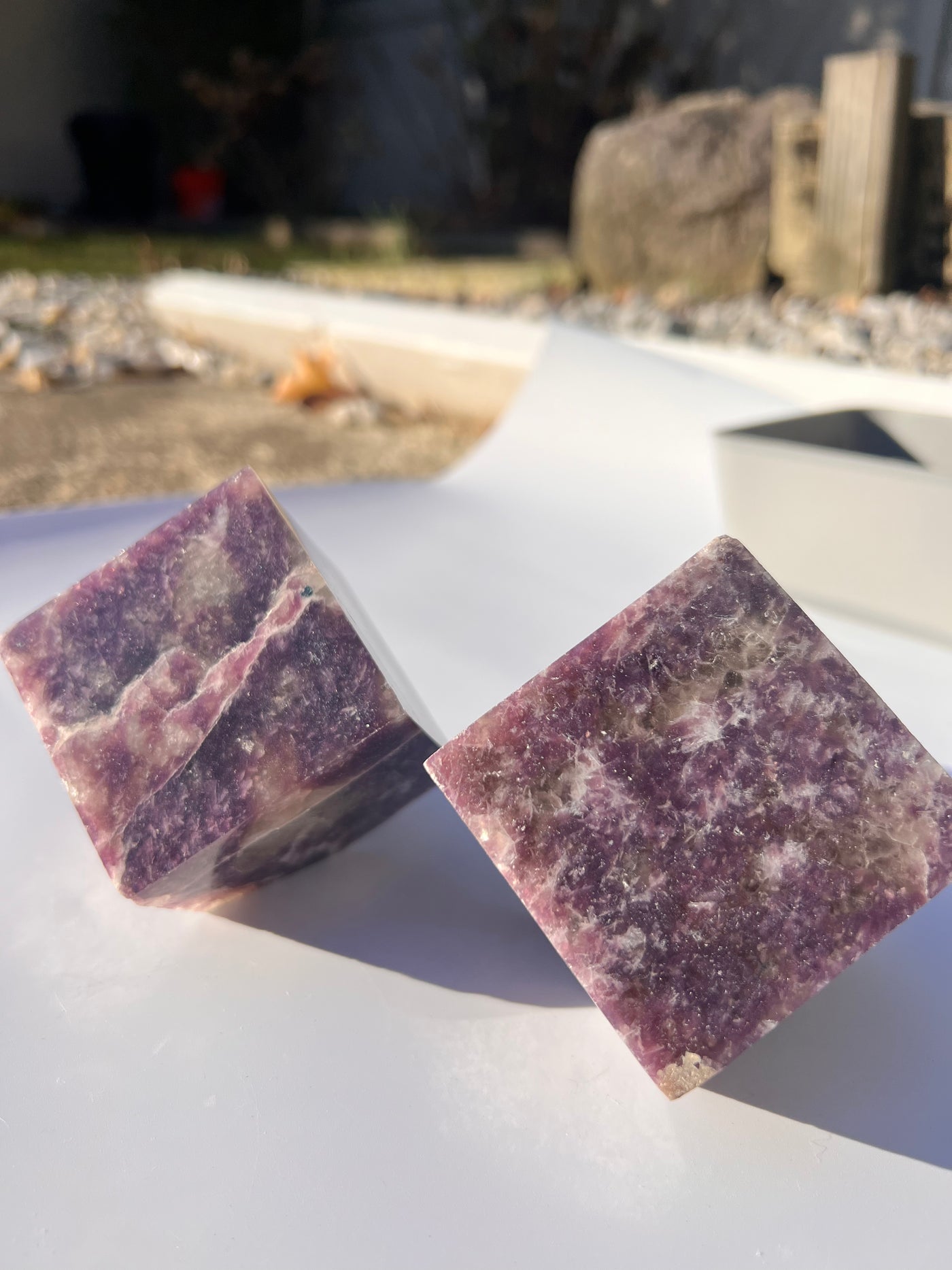 Lepidolite Cube