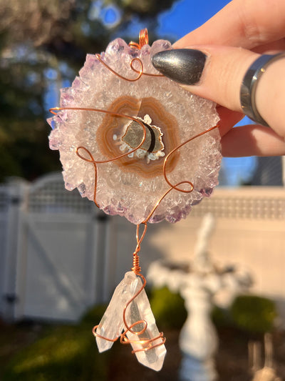 Amethyst Stalactite Ornament / Crystal Hanger