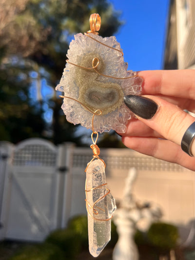 Amethyst Stalactite Ornament / Crystal Hanger