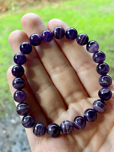 Chevron Amethyst Bracelet