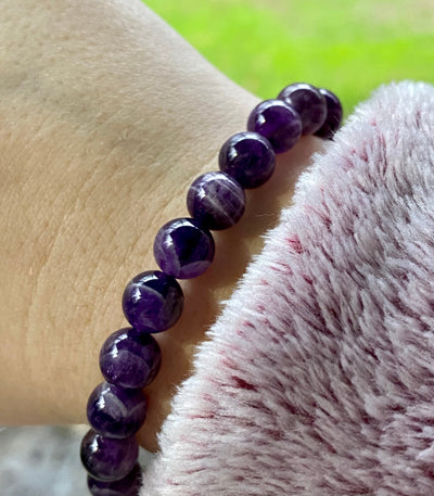 Chevron Amethyst Bracelet