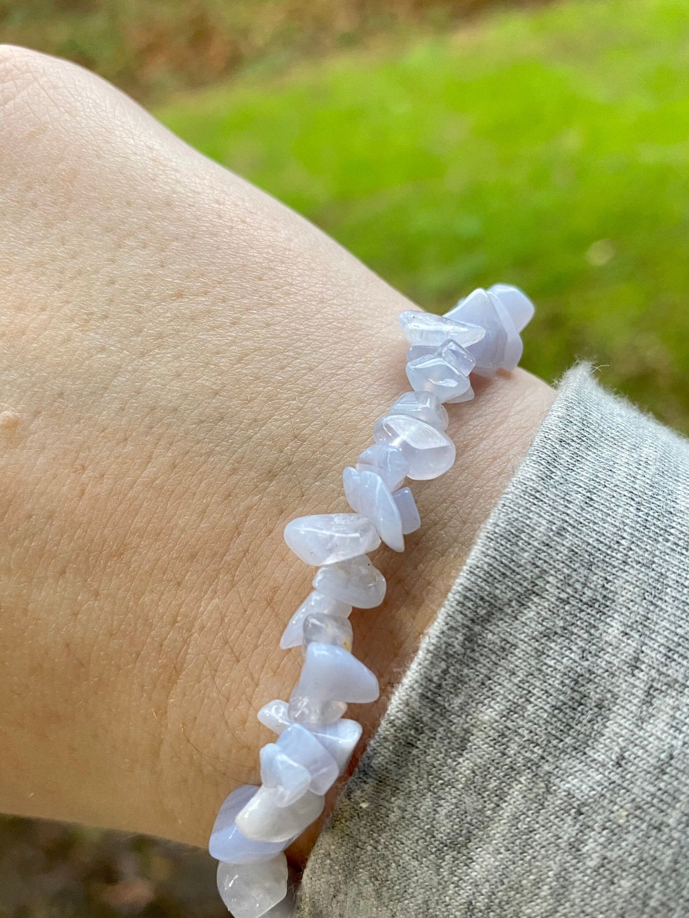 Blue Lace Agate Chip Bracelet