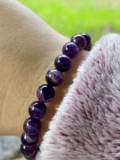 Chevron Amethyst Bracelet