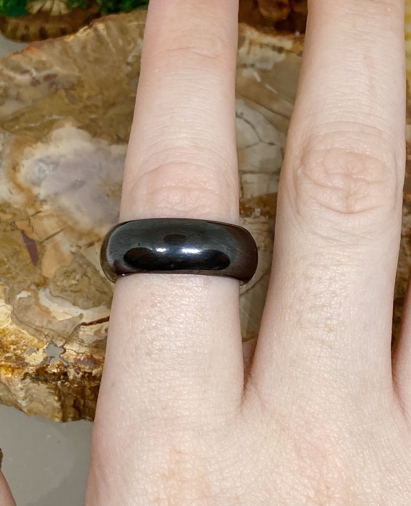 Hematite Domed Ring