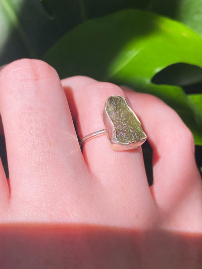 Moldavite Ring