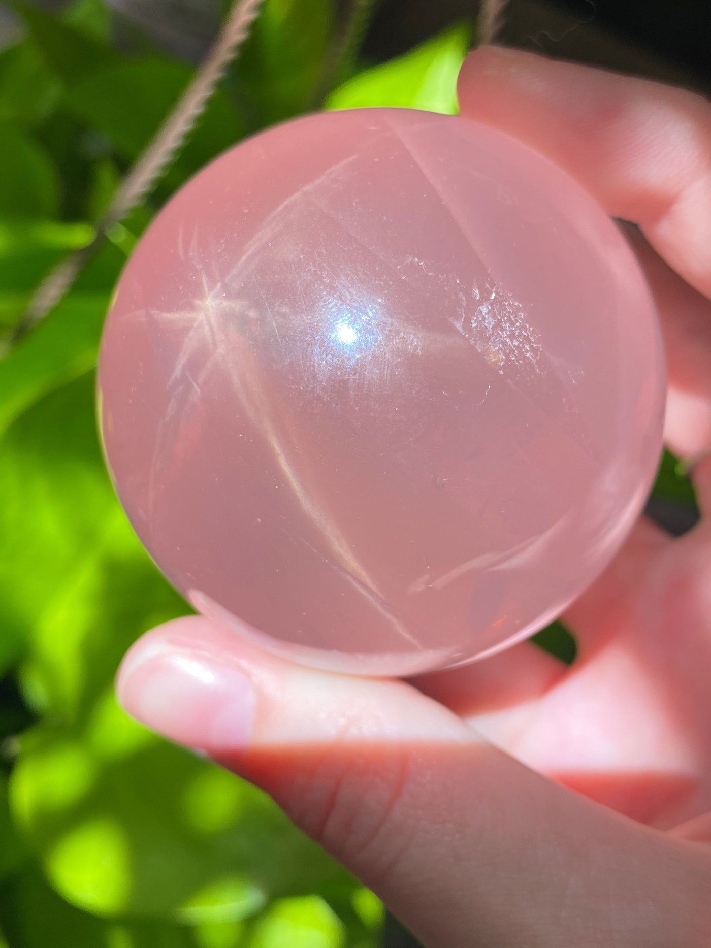 Star Rose Quartz Sphere