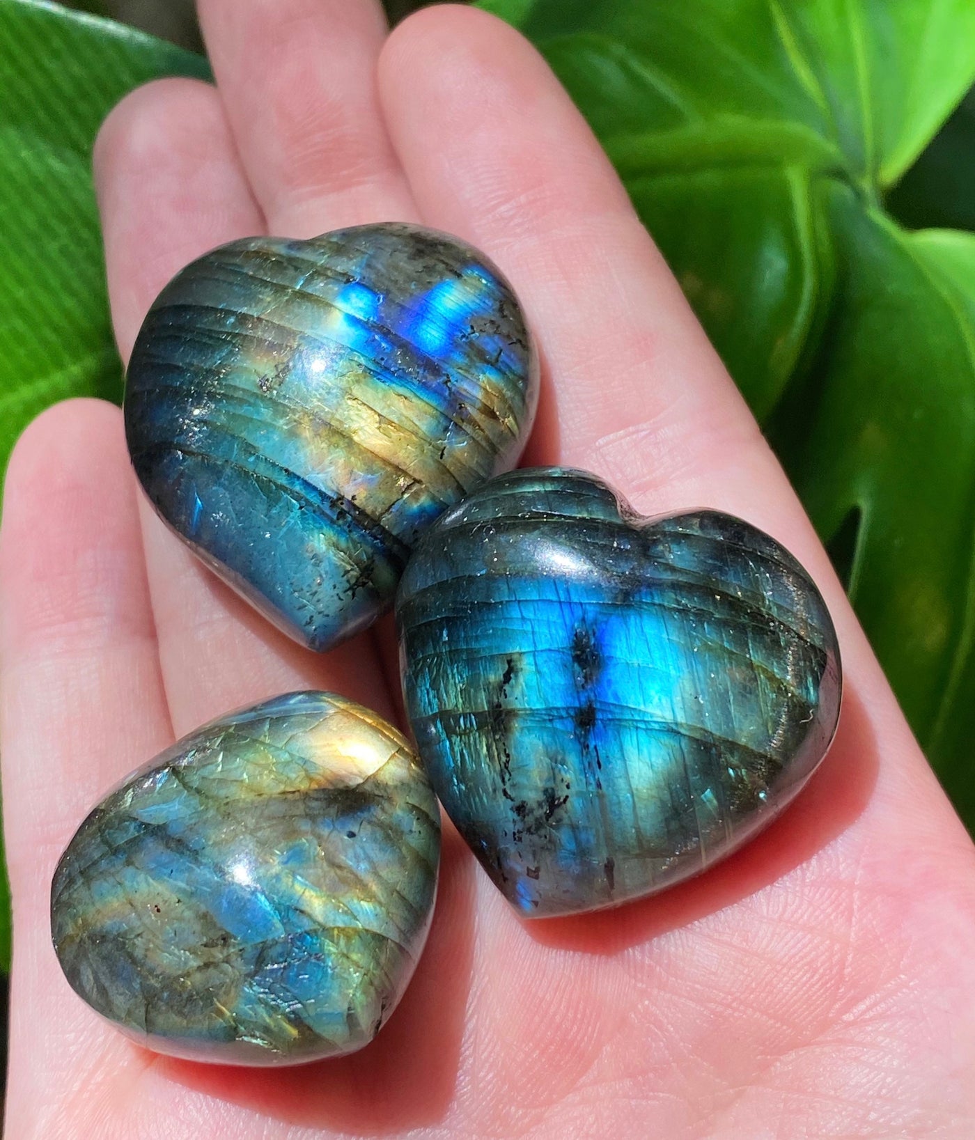 Labradorite Heart