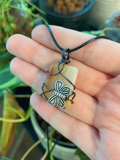 Carnelian Butterfly Necklace