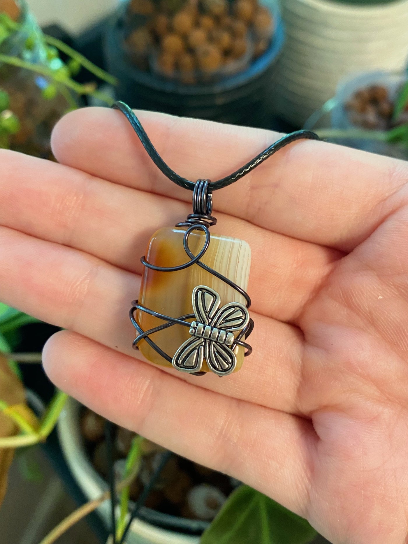 Carnelian Butterfly Necklace