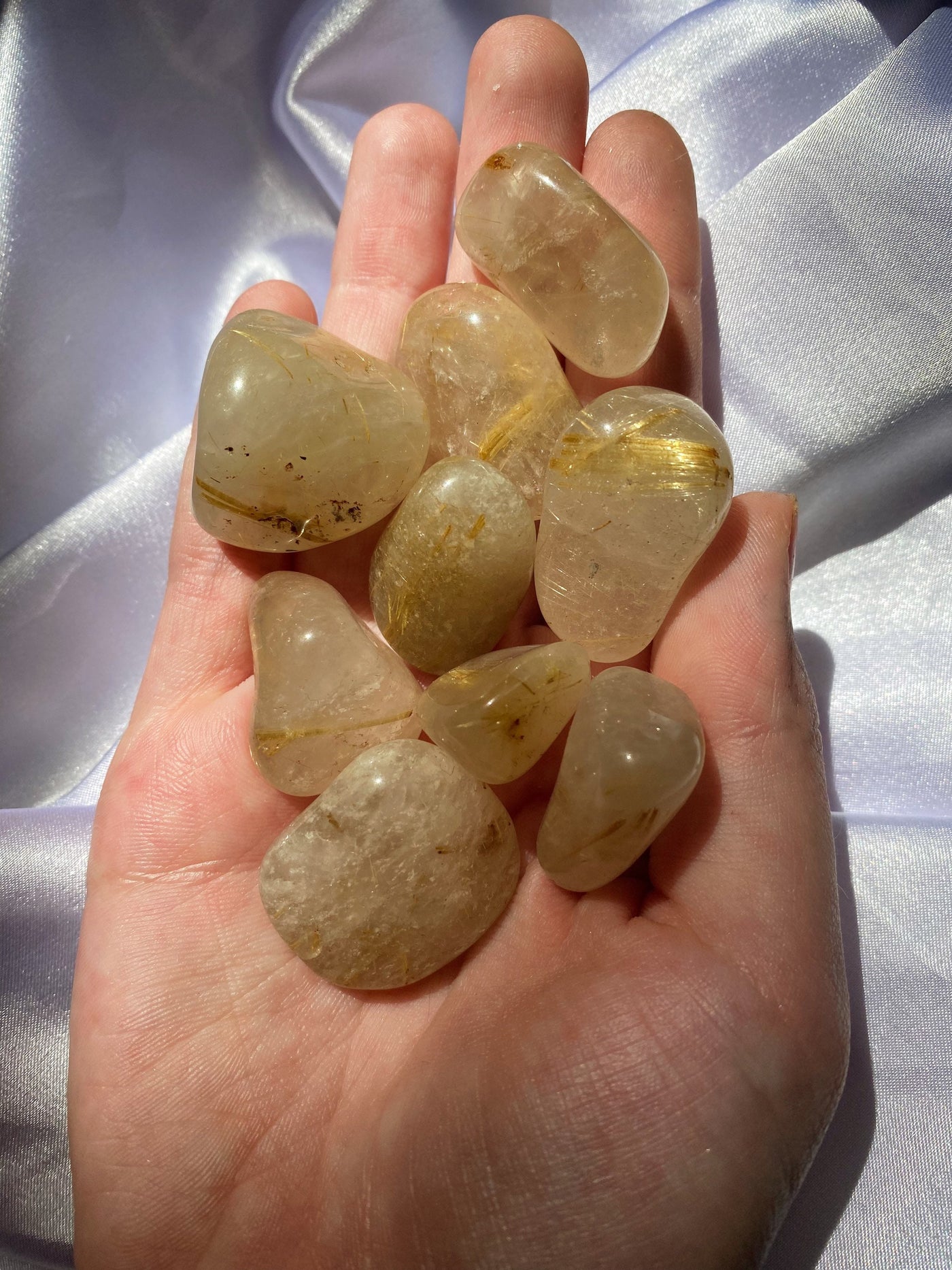 Golden Rutile Quartz Tumble