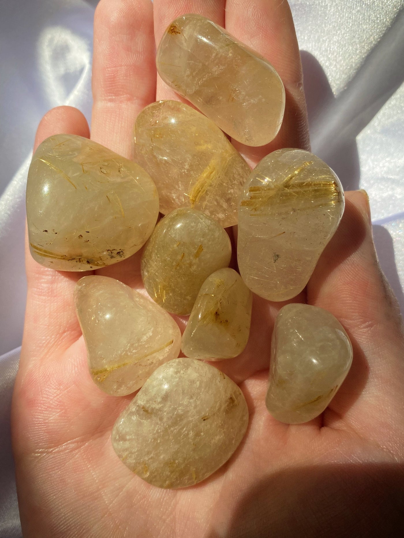 Golden Rutile Quartz Tumble