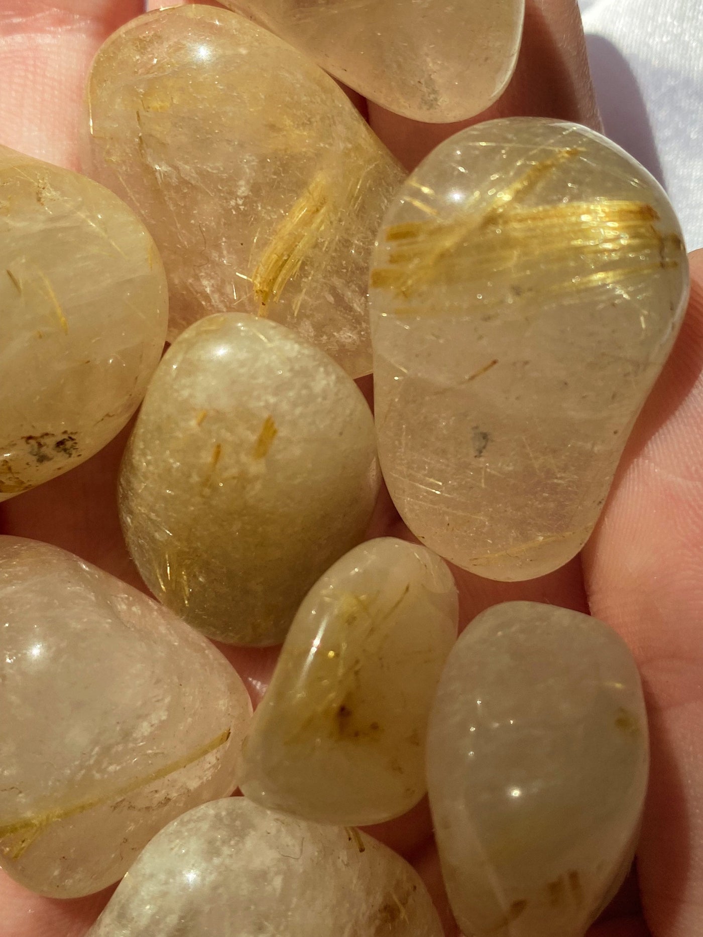 Golden Rutile Quartz Tumble