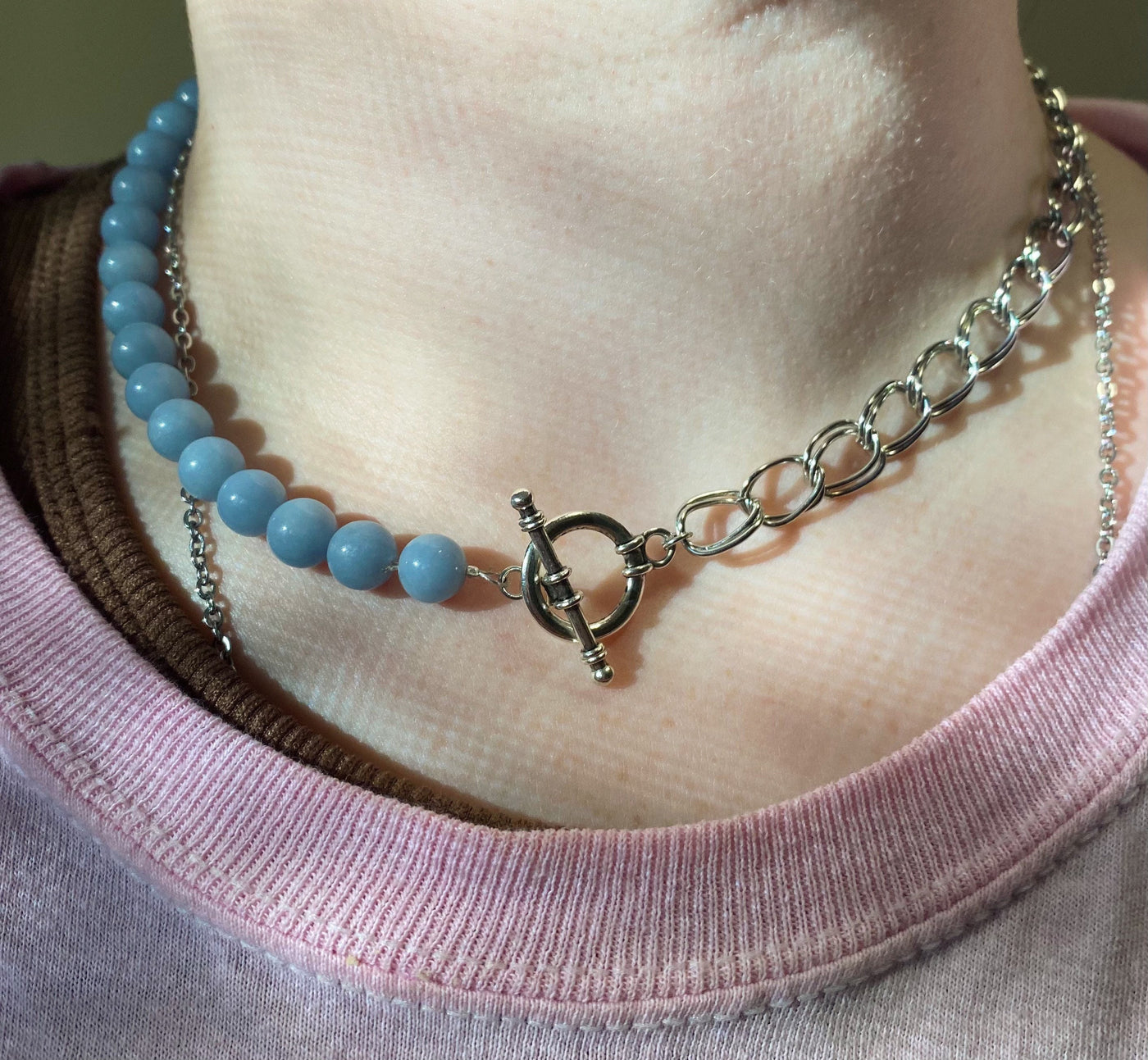 Blue Angelite Choker