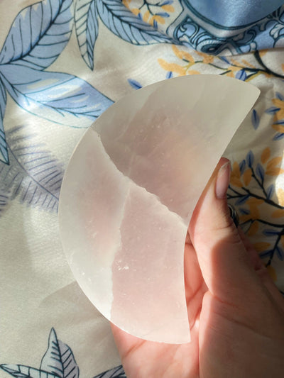 Selenite Moon Plate