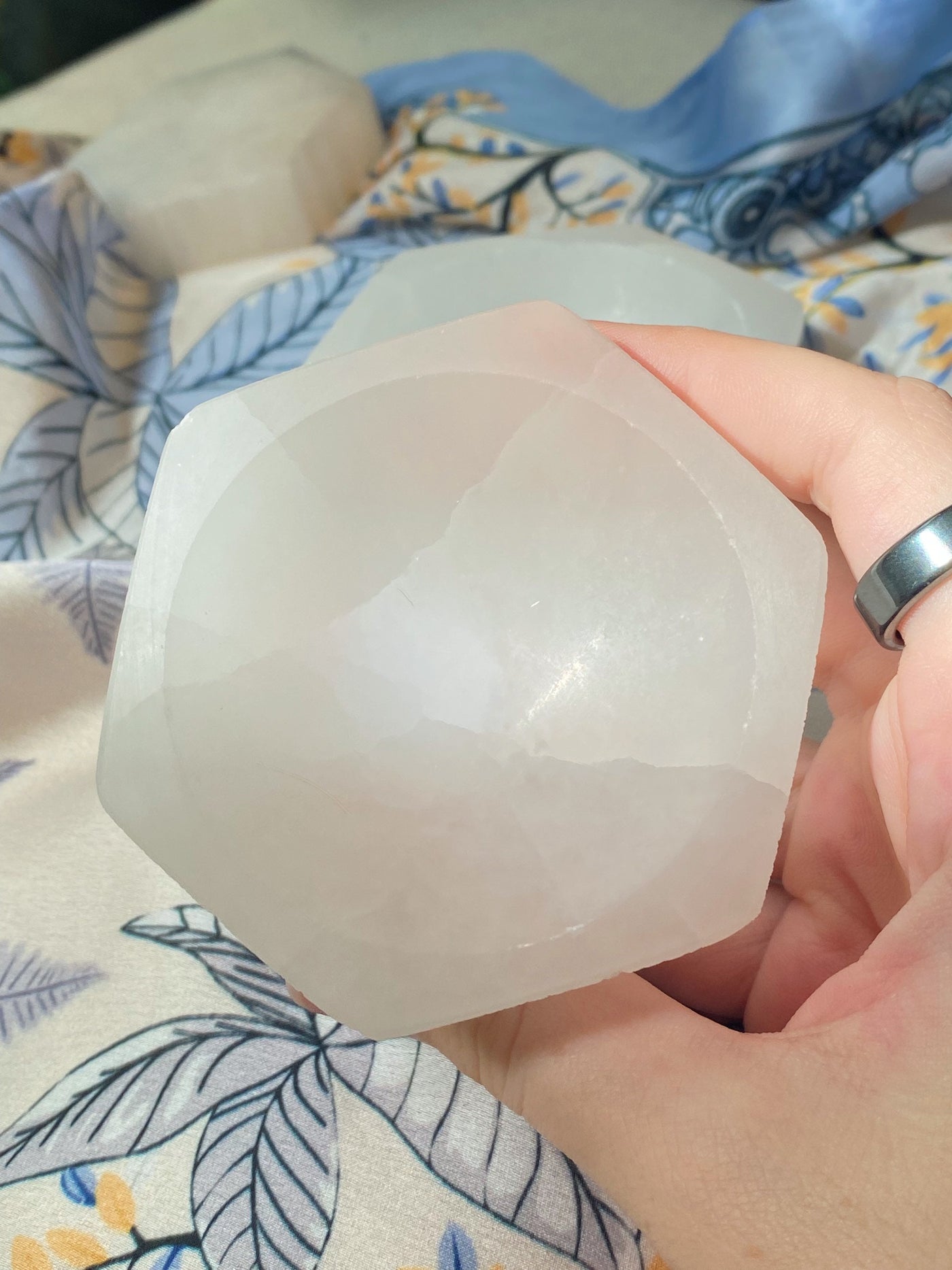 Selenite Hexagon Bowl