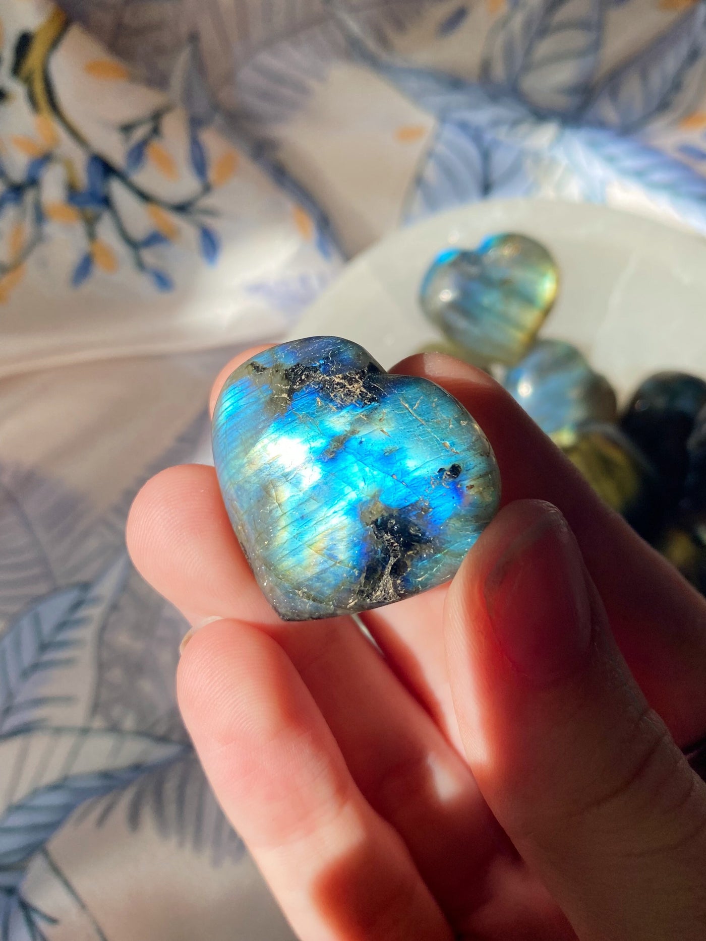 Labradorite Heart