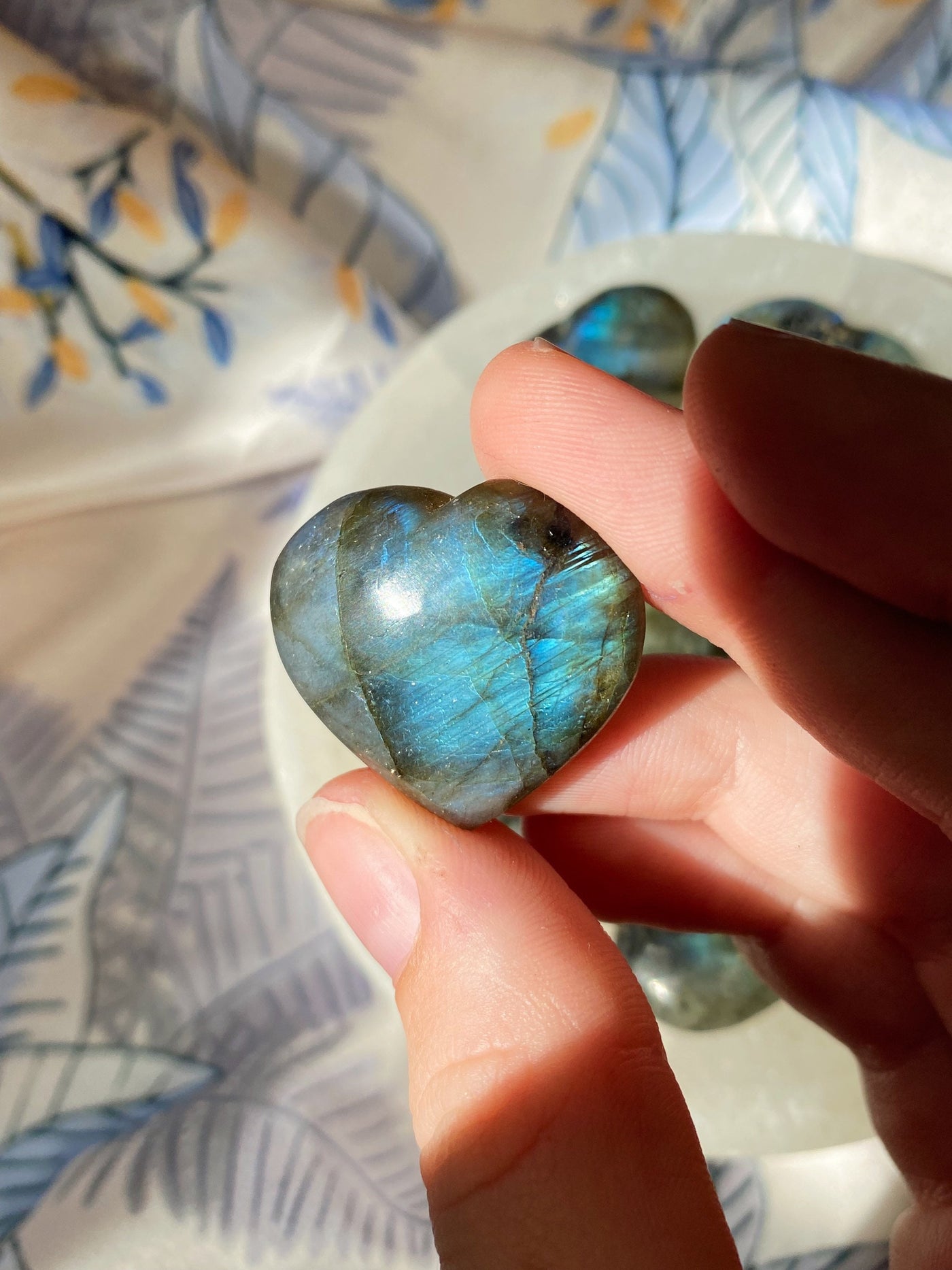 Labradorite Heart