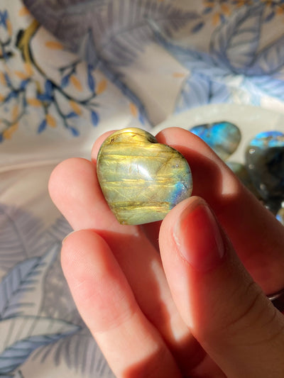 Labradorite Heart