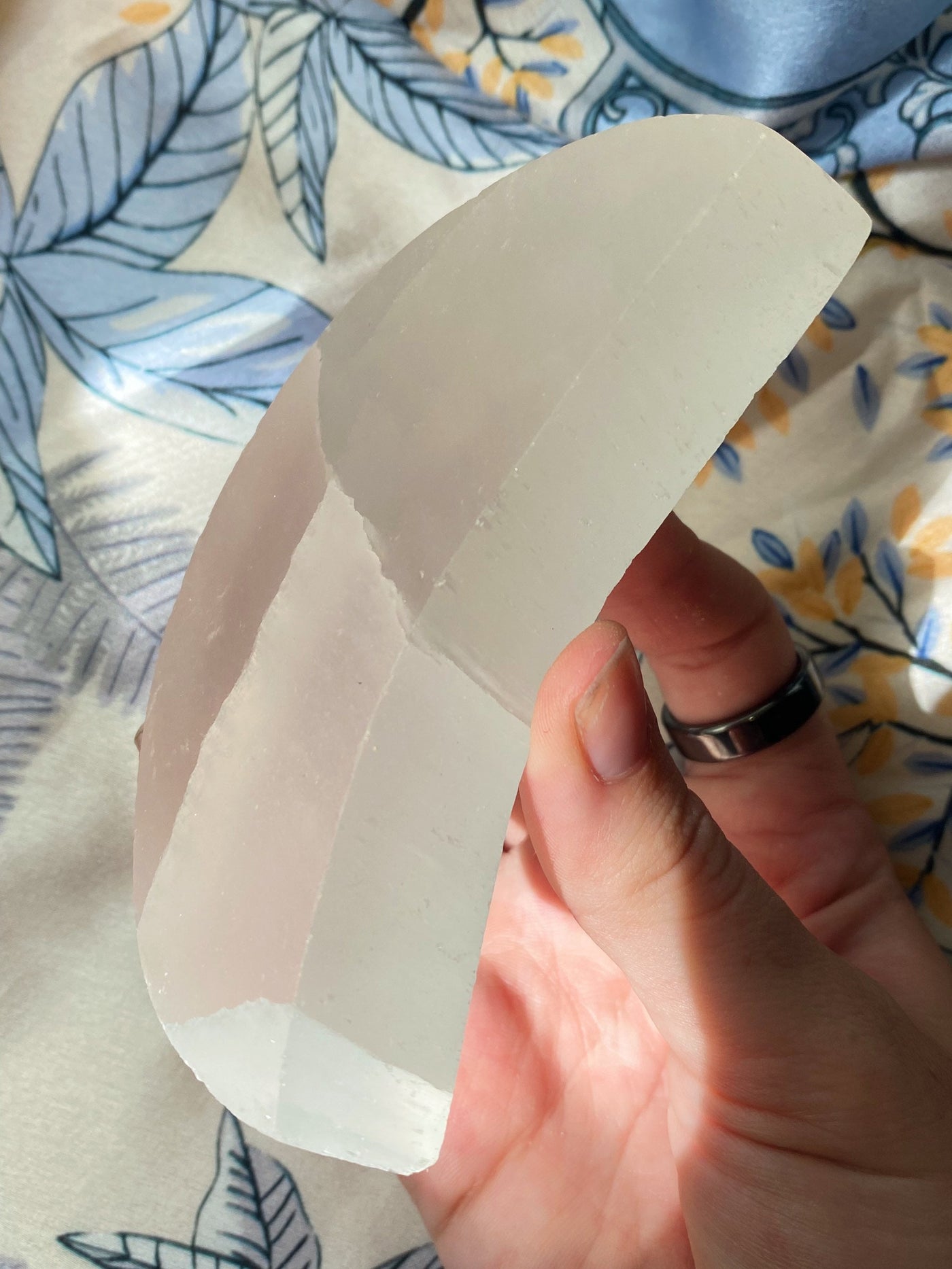 Selenite Moon Plate