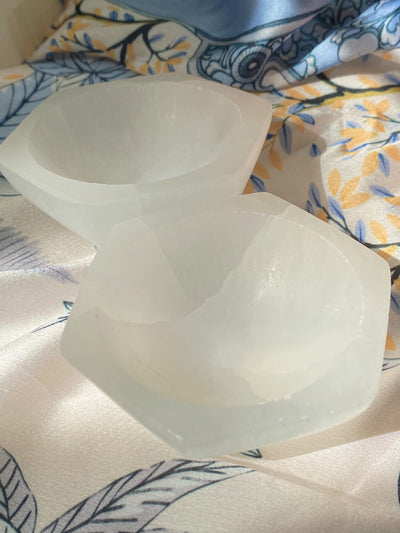 Selenite Hexagon Bowl