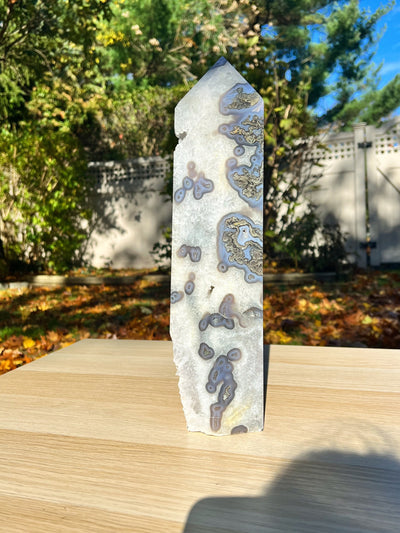 Giant Moss Agate Tower