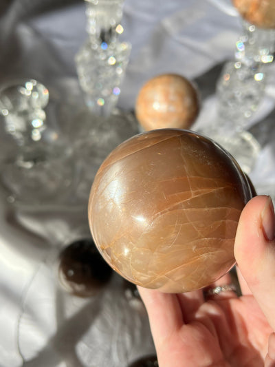 Peach Moonstone Sphere