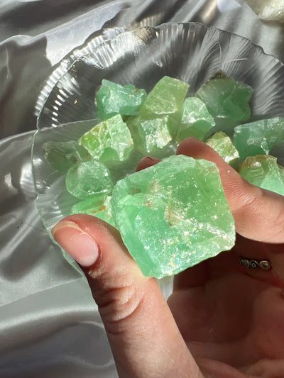 Green Calcite Raw