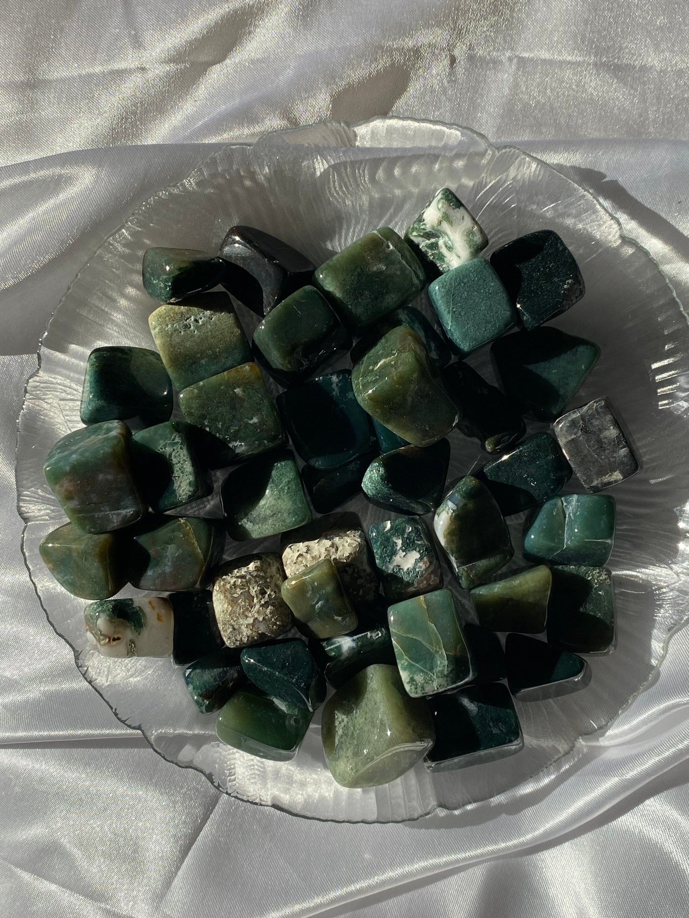 Moss Agate Tumble