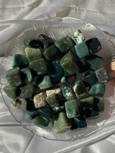 Moss Agate Tumble