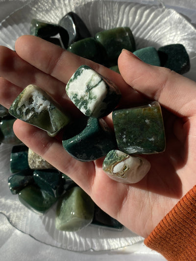 Moss Agate Tumble