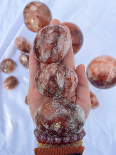 Fire Quartz Palmstone