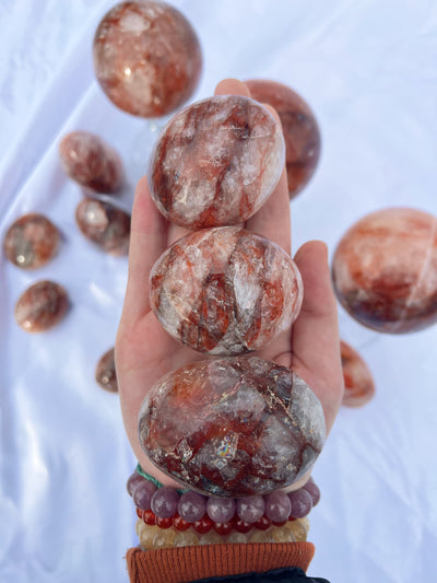 Fire Quartz Palmstone