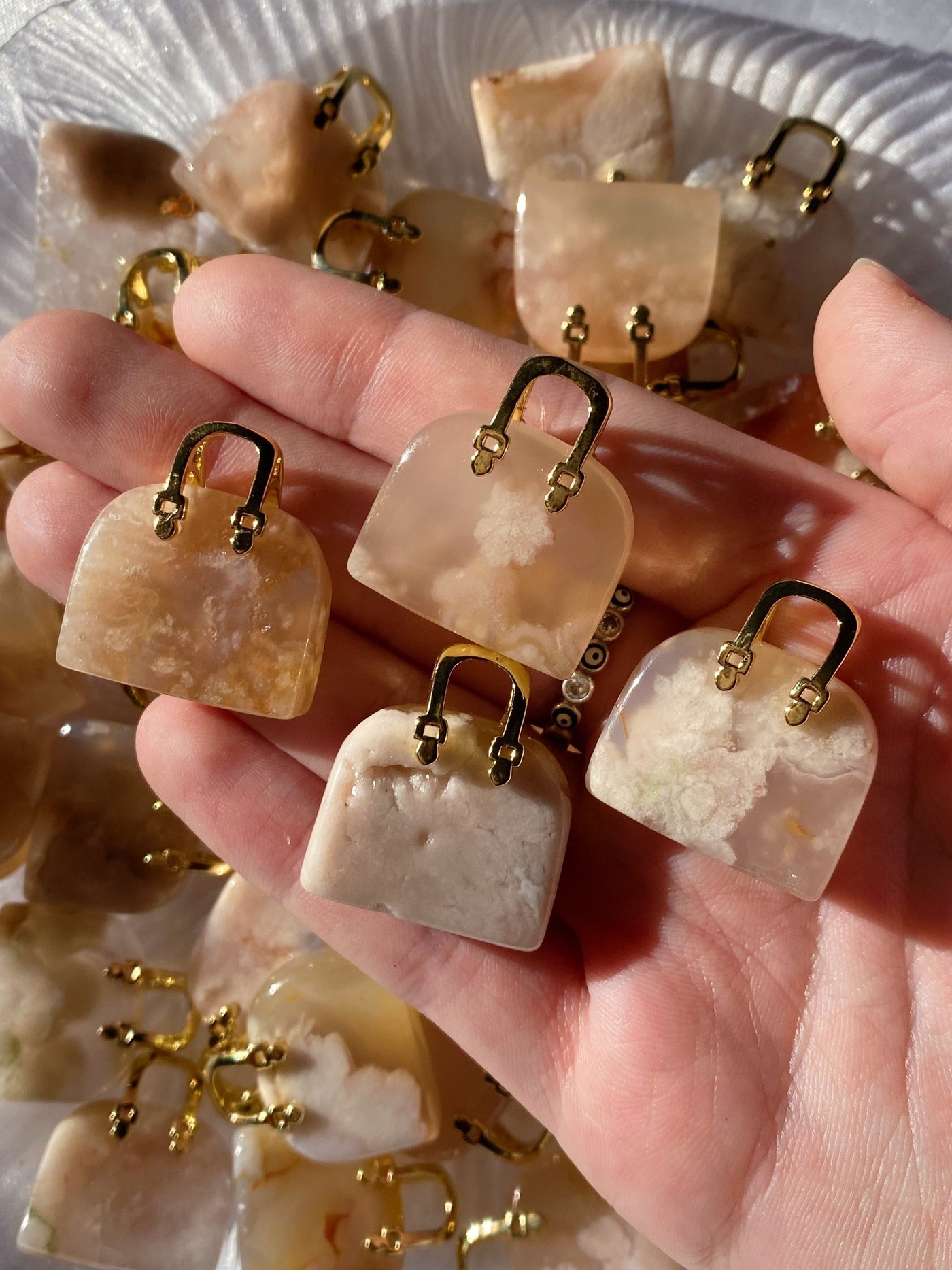 Flower Agate Purse