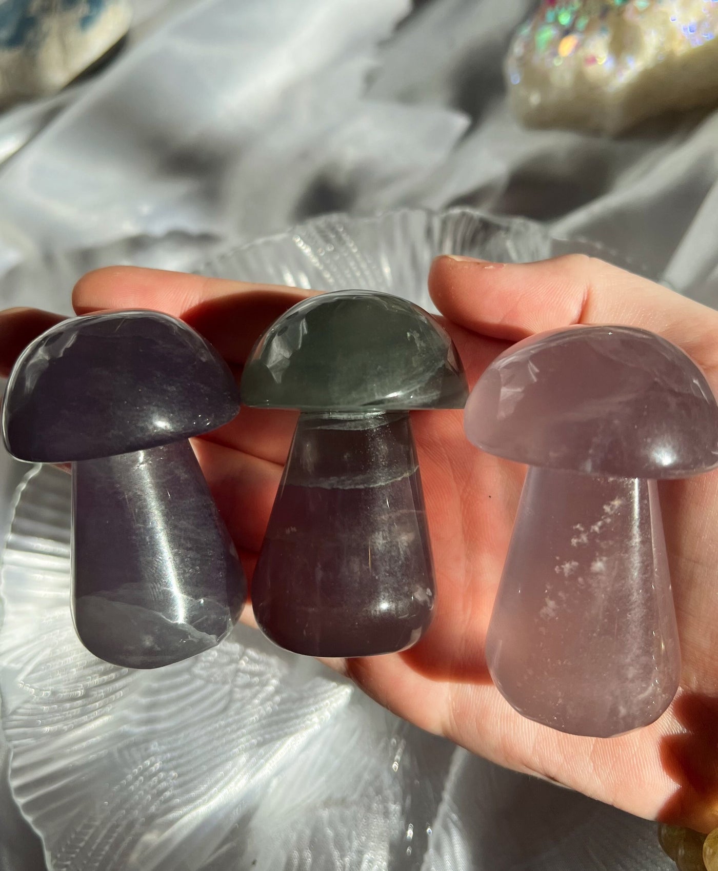 Fluorite Mushrooms