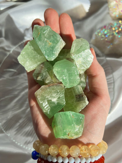 Green Calcite Raw