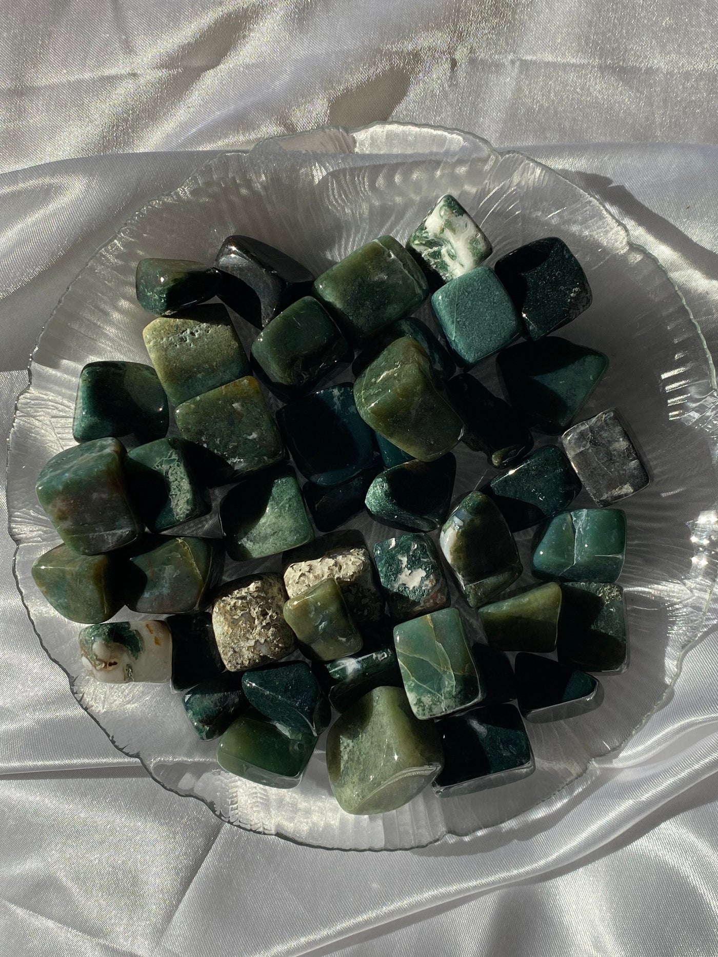 Moss Agate Tumble