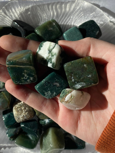 Moss Agate Tumble