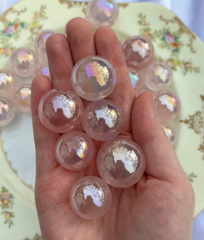 Rose Aura Quartz Mini Sphere