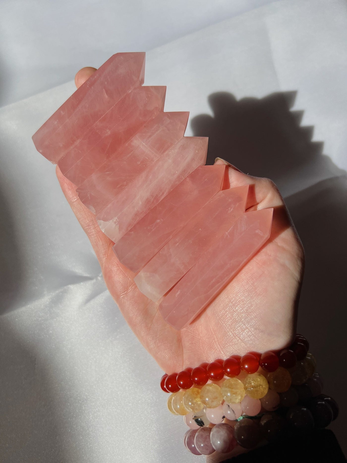 Mini Rose Quartz Tower