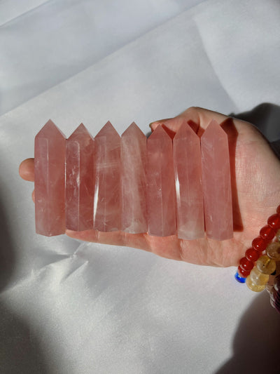 Mini Rose Quartz Tower