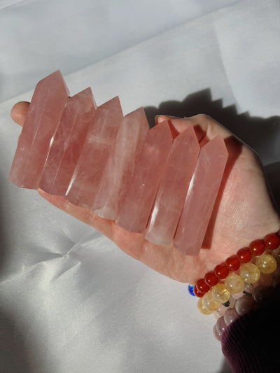 Mini Rose Quartz Tower