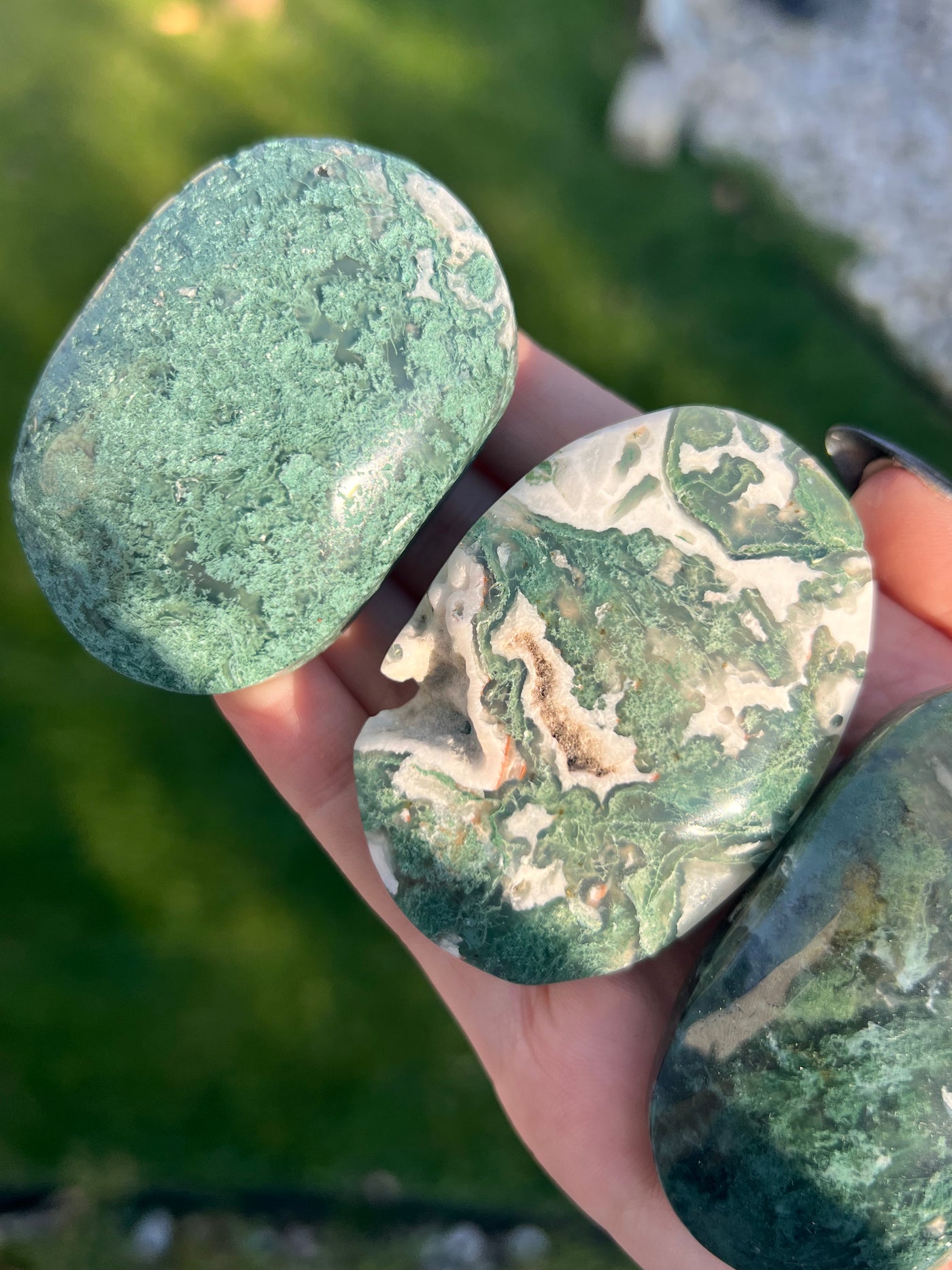 Moss Agate Palmstone