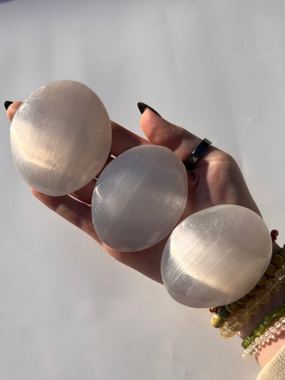 Selenite Palmstone